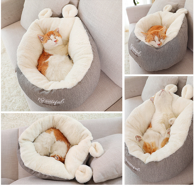 Deep Plush Cuddly Soft Pet Bed