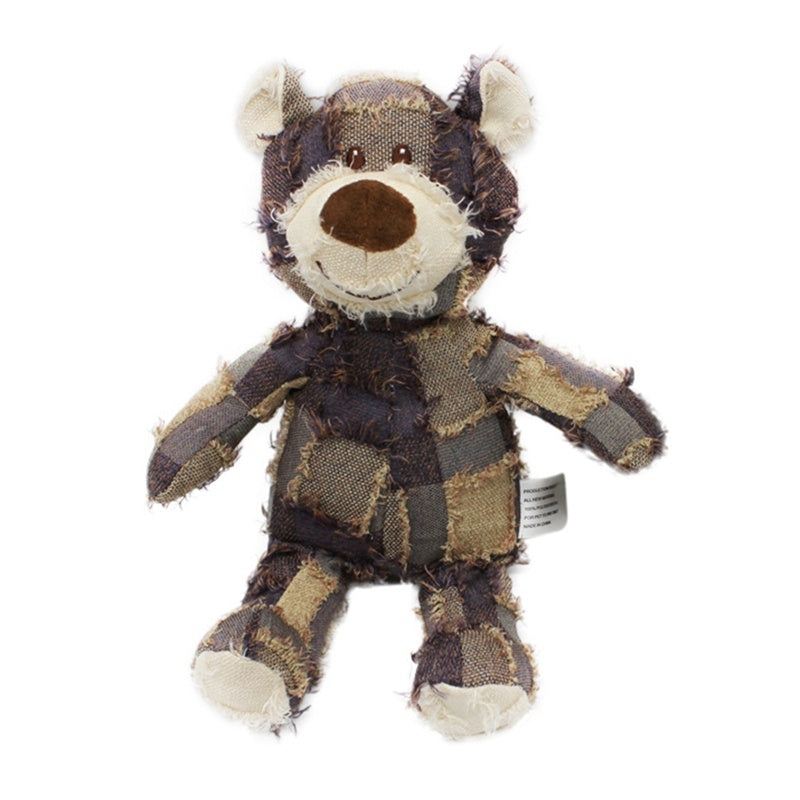 Patchwork Bears, Cute Interactive Dog Toy