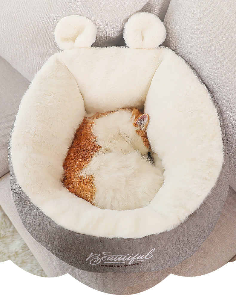 Deep Plush Cuddly Soft Pet Bed