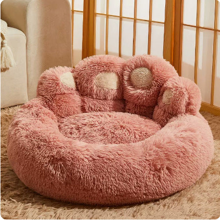 Fluffy Paw Snuggly Soft Pet Bed