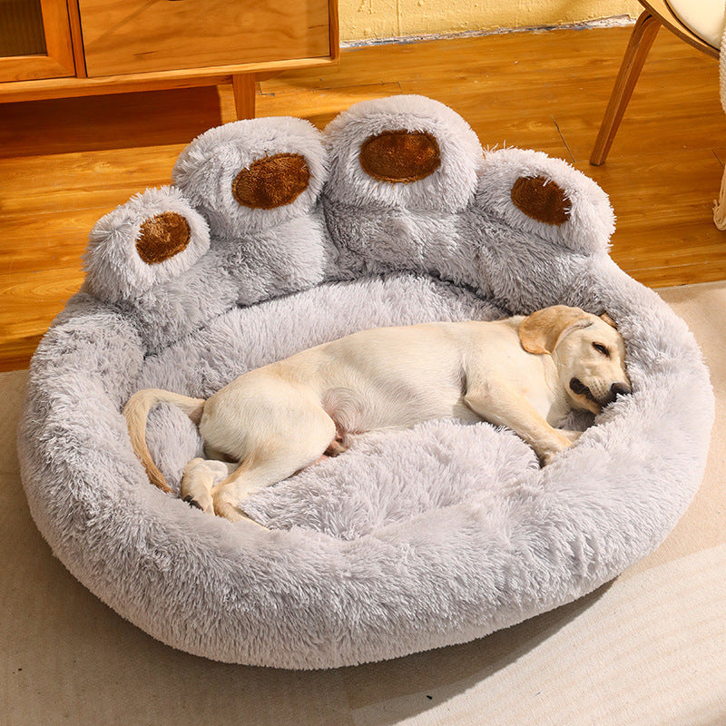 Fluffy Paw Snuggly Soft Pet Bed