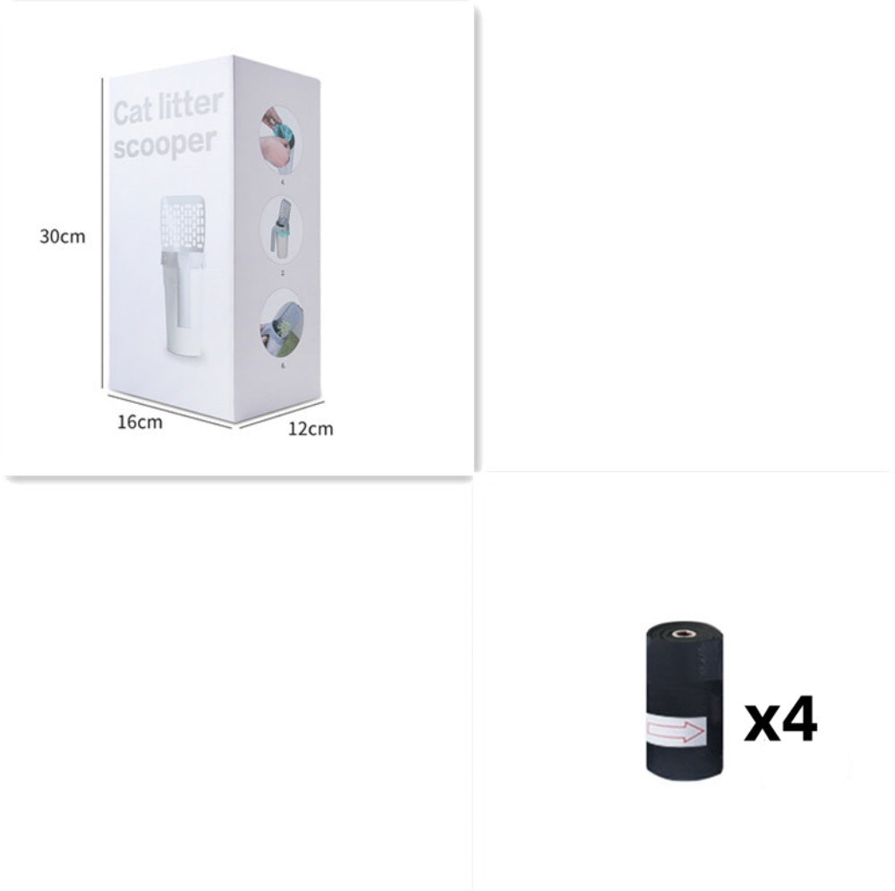 Plastic Cat Litter Scoop With Built-In Waste Container