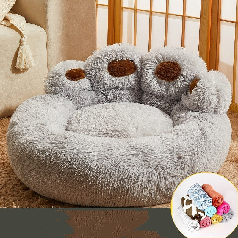 Fluffy Paw Snuggly Soft Pet Bed