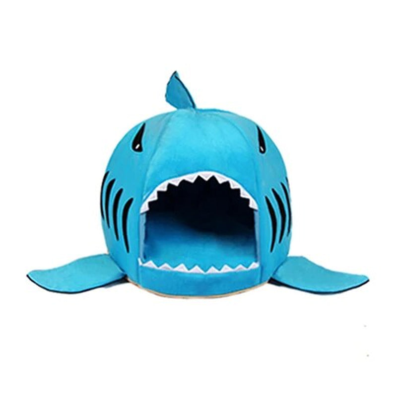 DUOMASUMI Cute Shark Bed House Sweet Puppy Kitty Hamster Cage Cave Accessories Pet Products Supplies Dog House