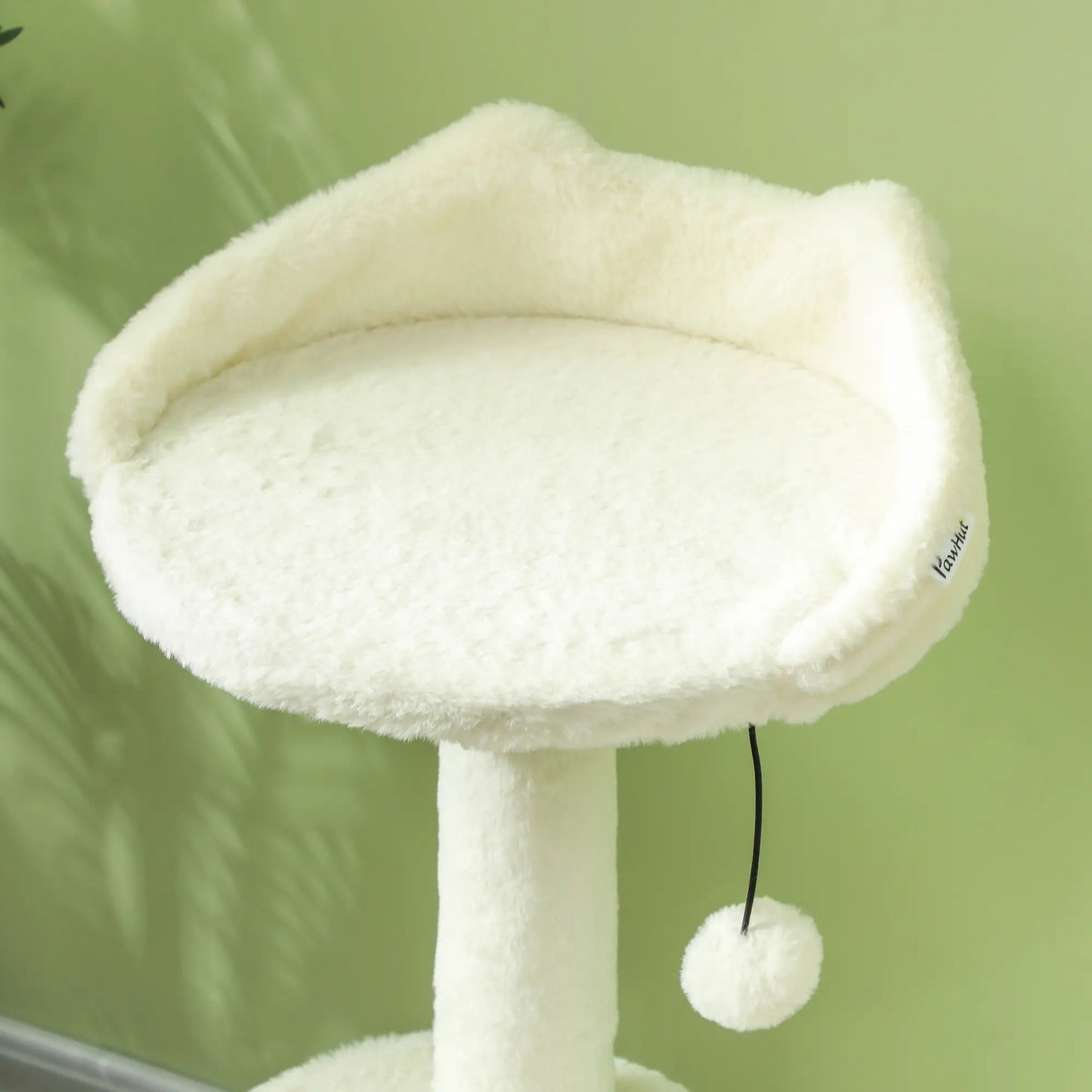 PawHut 31" Cat Tree Tower with Scratching Posts, Cat Condo, Beds, Platform, Toy Ball, for Indoor Cats, Cream White